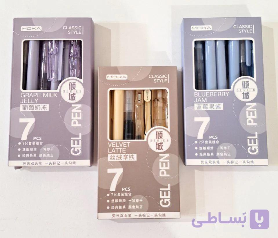 پک ۷ عددی خودکار و روان نویس موکا