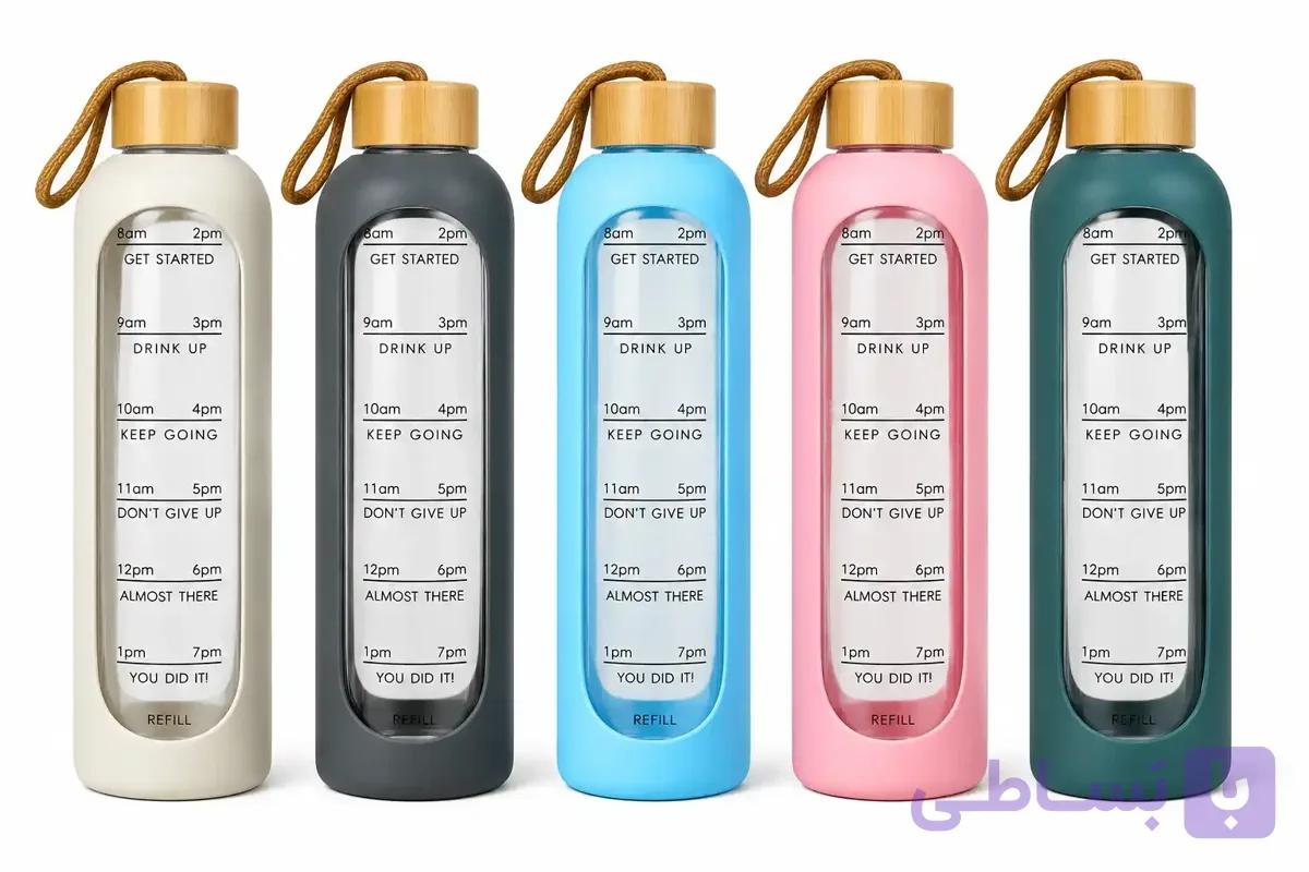 بطری پیرکس 1L دورسیلیکونی — تصویر 1