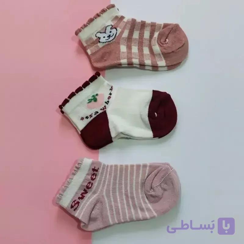 جوراب فانتزی نوزادی دخترانه شیک