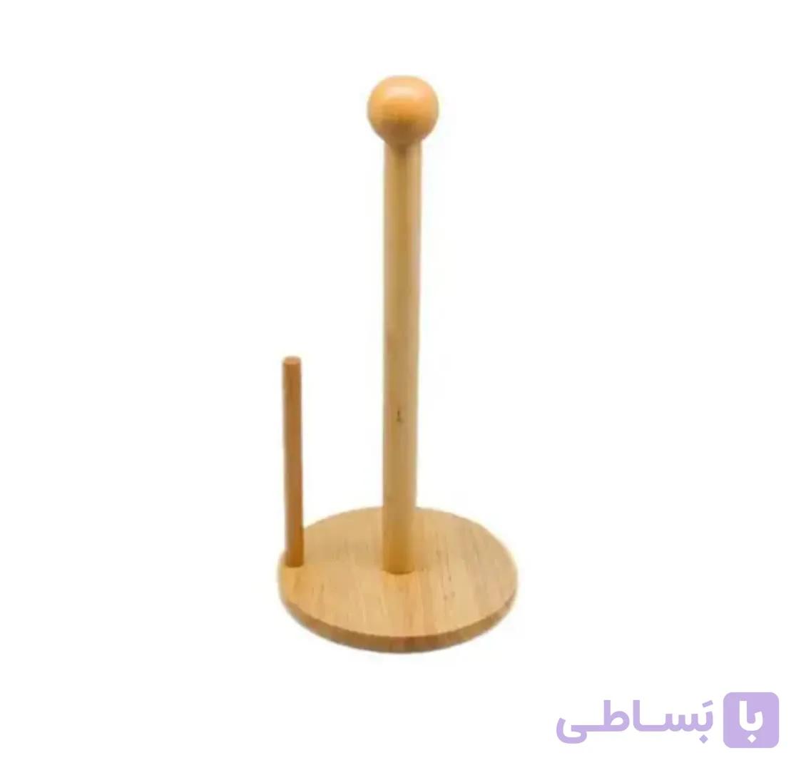 پایه نگهدارنده دستمال رولی از جنس چوب بامبو