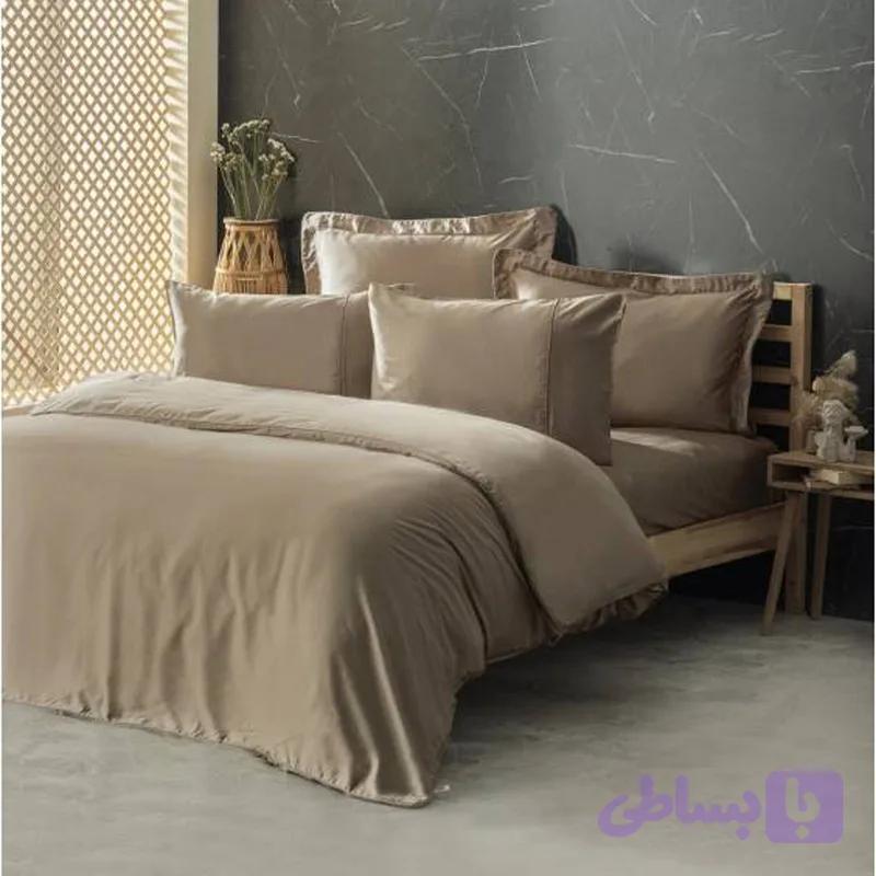 سرویس روتختی مدل کاتن باکس Silky bej دو نفره 6 تکه