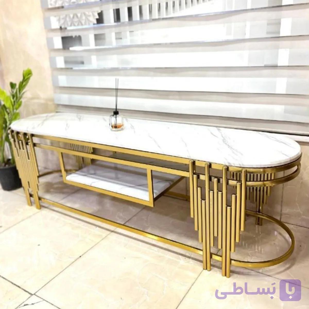 میز تلویزیون مدل پیانو، پایه فلزی