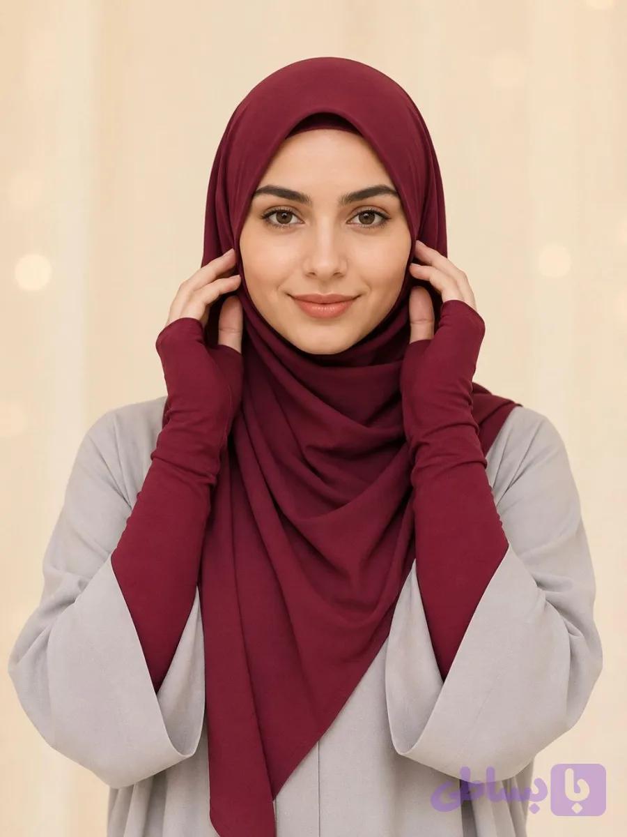 روسری کرپ الیزه اناری
