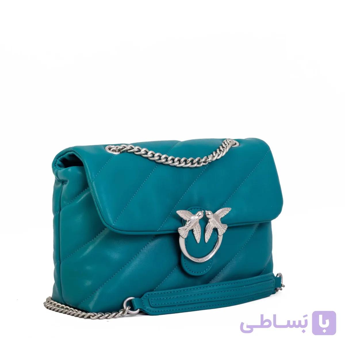 كيف كوچك دخترانه و زنانه ساده از برند پينكو با يراق آلات نقره ايى و فول پك