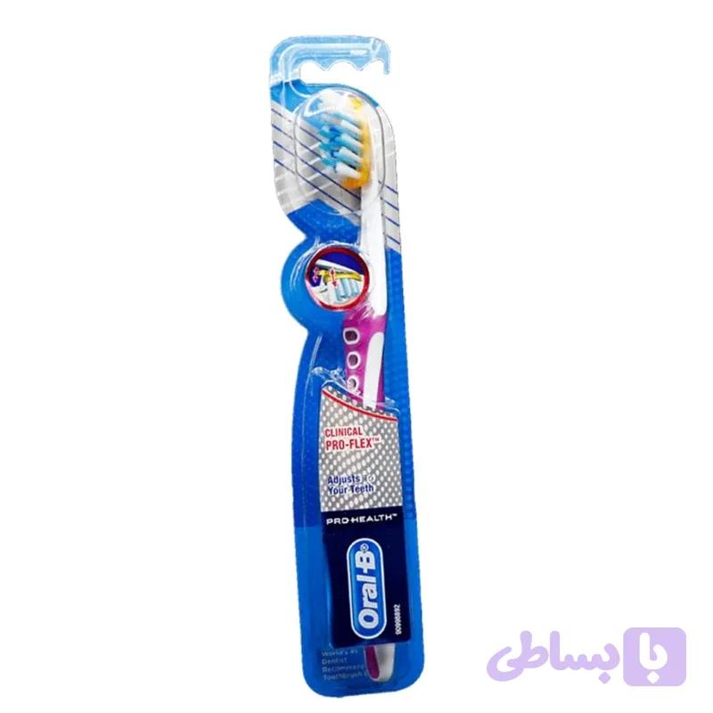 مسواک اورال-بی مدل CLINICAL PRO-FLEX با برس متوسط