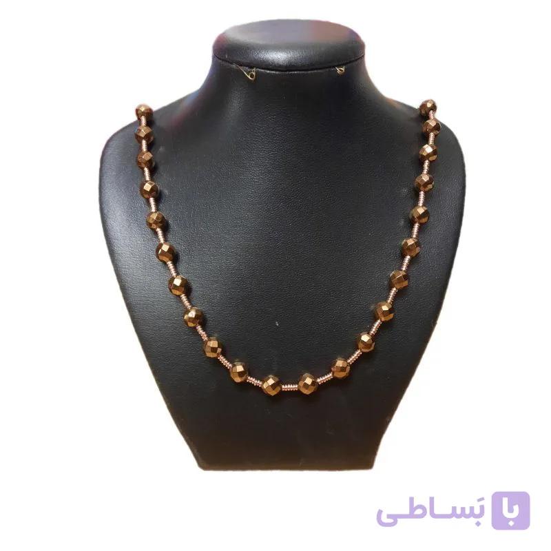 گردنبند سنگ طبیعی حدید مدل اطلس — تصویر 1