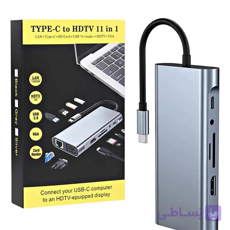 هاب و تبدیل آی فورتک Type-C TO HDMI 11 IN 1 — تصویر 1