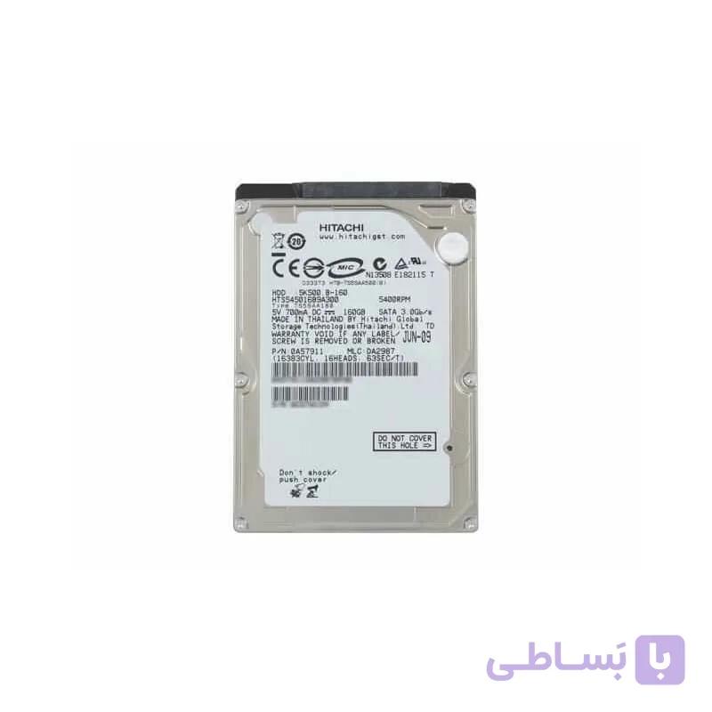 هارد دیسک لپ تاپ هیتاچی مدل HTS5450160D9A300 ظرفیت 160 گیگابایت — تصویر 1