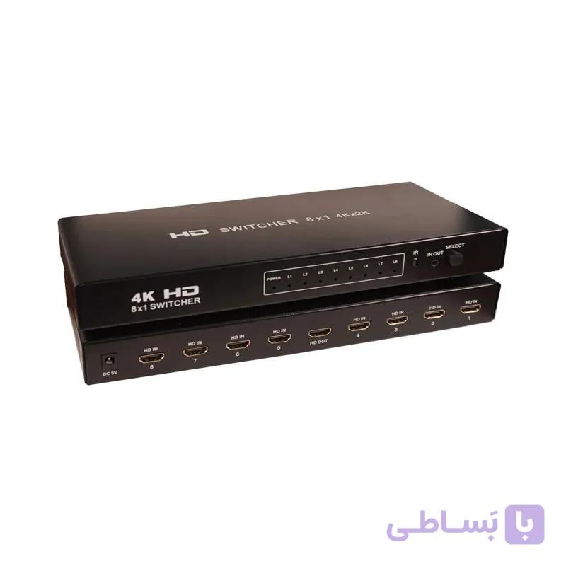 سوئیچ 8 پورت HDMI 1.4 4k کی نت مدل Knet K-SWHD2008