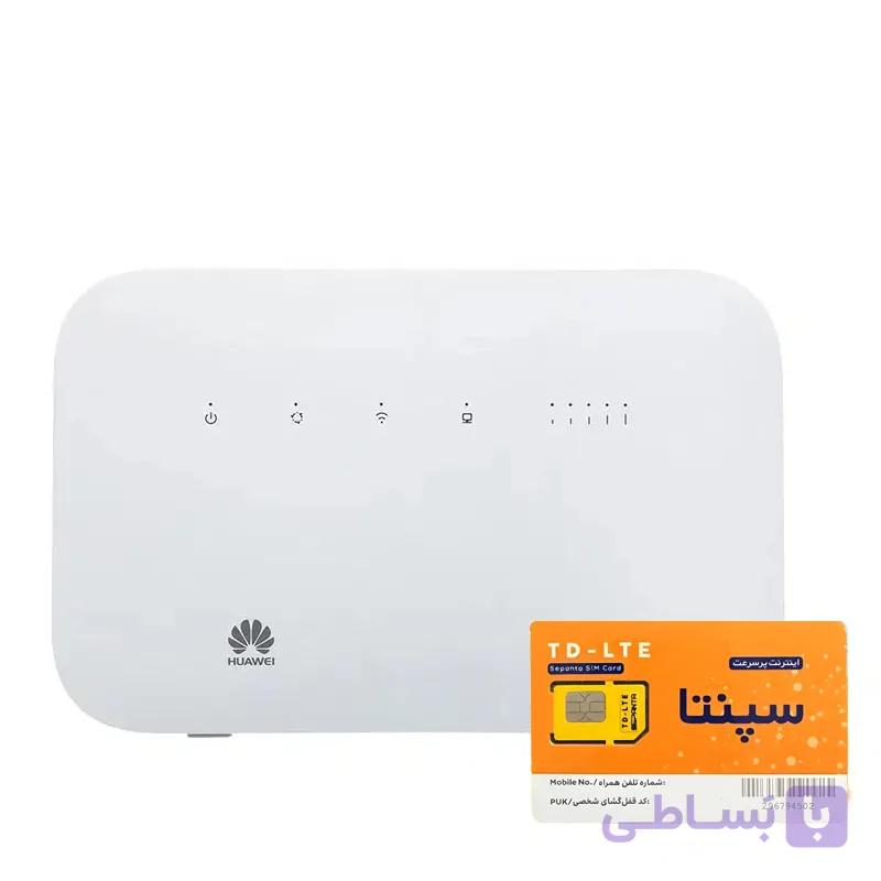 مودم 2G/3G/4G/4.5G/TD-LTE هوآوی مدل B612 به همراه سیم کارت وینکس با بسته 300 گیگ شش ماهه — تصویر 1