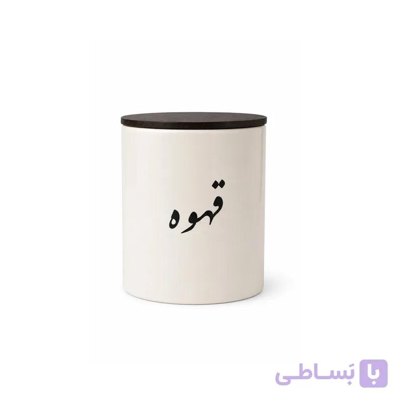 بانکه قهوه چینی مدل درب چوبی — تصویر 1