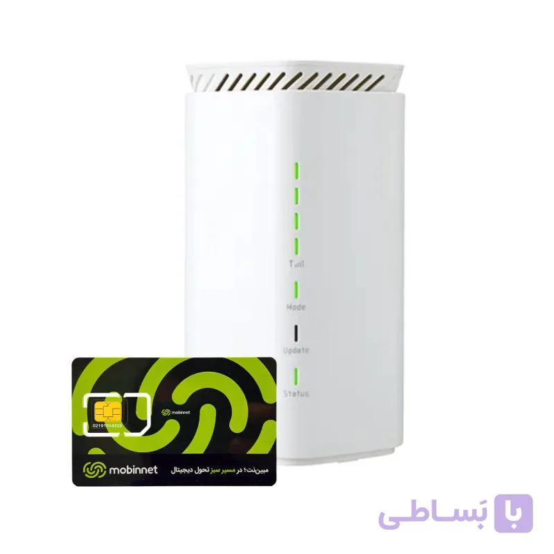 مودم روتر 5G ان ای سی مدل Speed Wi-Fi HOME 5G L12 CAT.21 + Wi-Fi 6 به همراه سیم کارت 360 درجه مبین نت با بسته 200 گیگ یکساله — تصویر 1