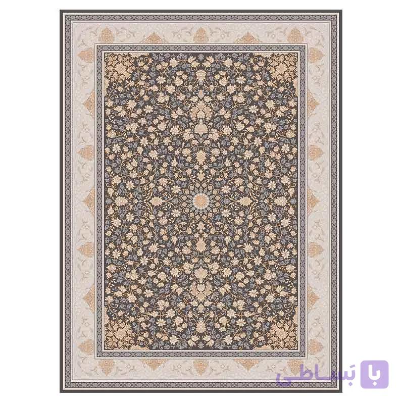 فرش ماشینی مه ترنج طرح خسرو شیرین زمینه فیلی 1000 شانه — تصویر 1