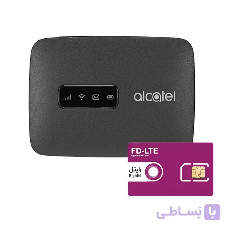 مودم 4G قابل حمل الکاتل مدل Alcatel Link Zone MW41TM به همراه سیم کارت رایتل 6 گیگ یک ماهه — تصویر 1