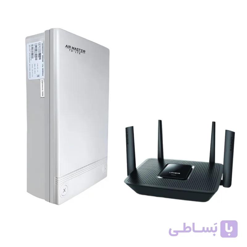 مودم فضای باز TD-LTE/4G ایر مستر مدل AirMaster 3000M CARIN به همراه روتر بی سیم لینک سیس مدل EA8300 — تصویر 1