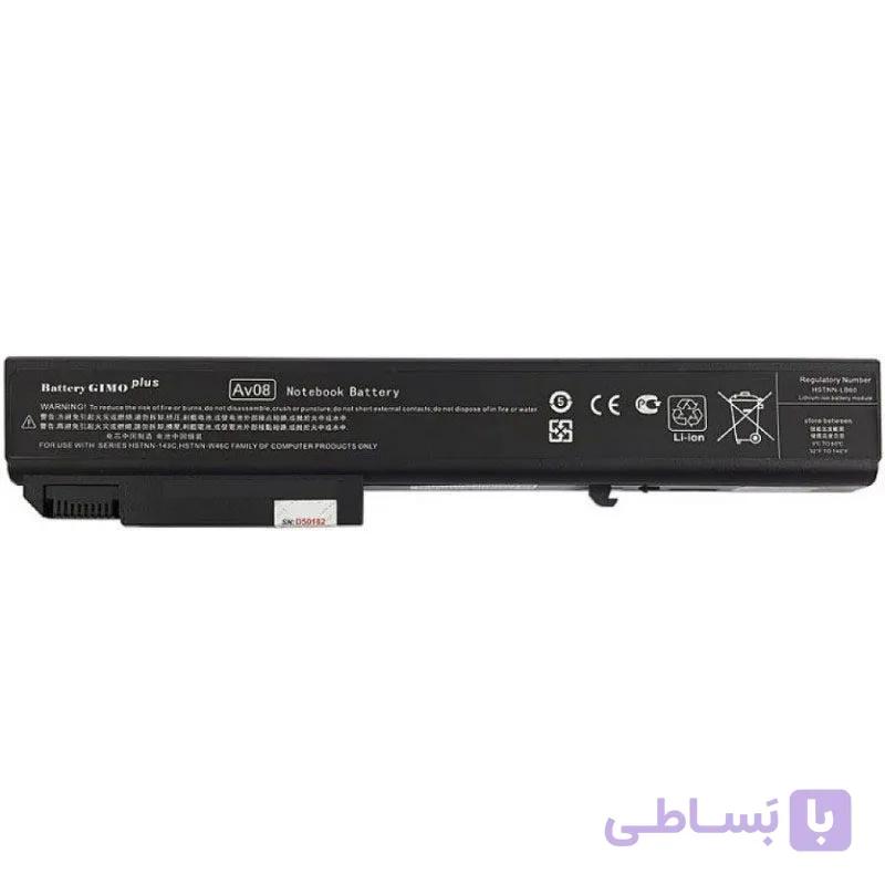 باتری لپ تاپ اچ پی ElietBook 8530 8730-8Cell Gimo Plus مشکی-65 وات ساعت — تصویر 1