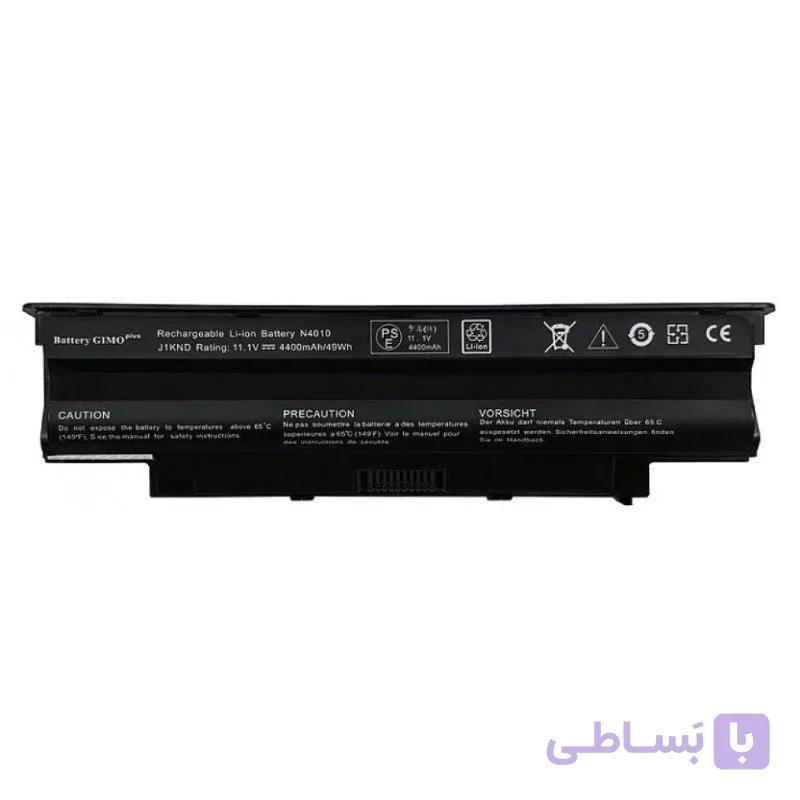 باتری لپ تاپ دل Inspiron N5010-N5110-N4010-N5030-9Cell Gimo Plus مشکی-73 وات ساعت — تصویر 1
