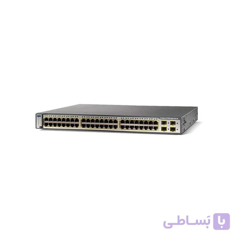 سوئیچ سیسکو 48 پورت Cisco WS-C3750-48PS-S — تصویر 1