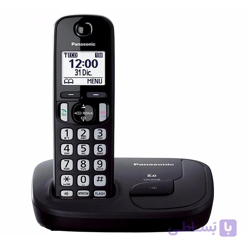 تلفن بی‌سیم پاناسونیک مدل KX-TGD320 مشکی — تصویر 1