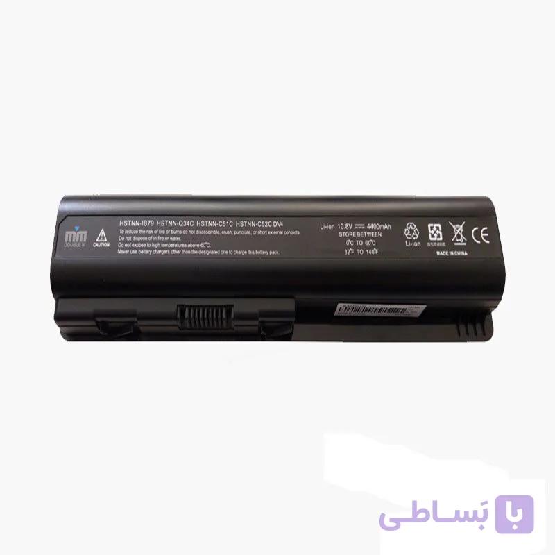 باتری لپ تاپ اچ پی Pavilion DV4_Compaq CQ40-CQ60-6Cell Gimo Plus مشکی-49 وات ساعت — تصویر 1