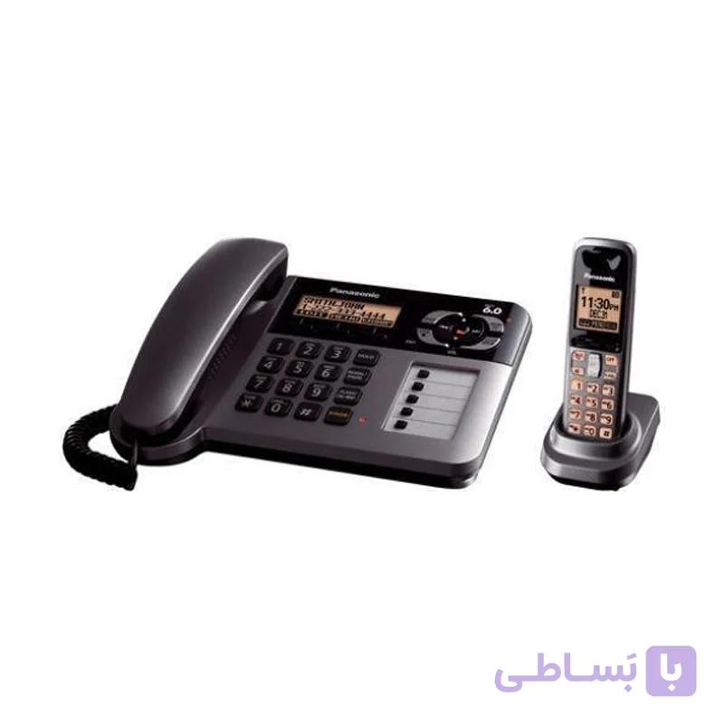 تلفن سیمی پاناسونیک مدل Panasonic KX-TG1061C همراه یک گوشی بی‌سیم