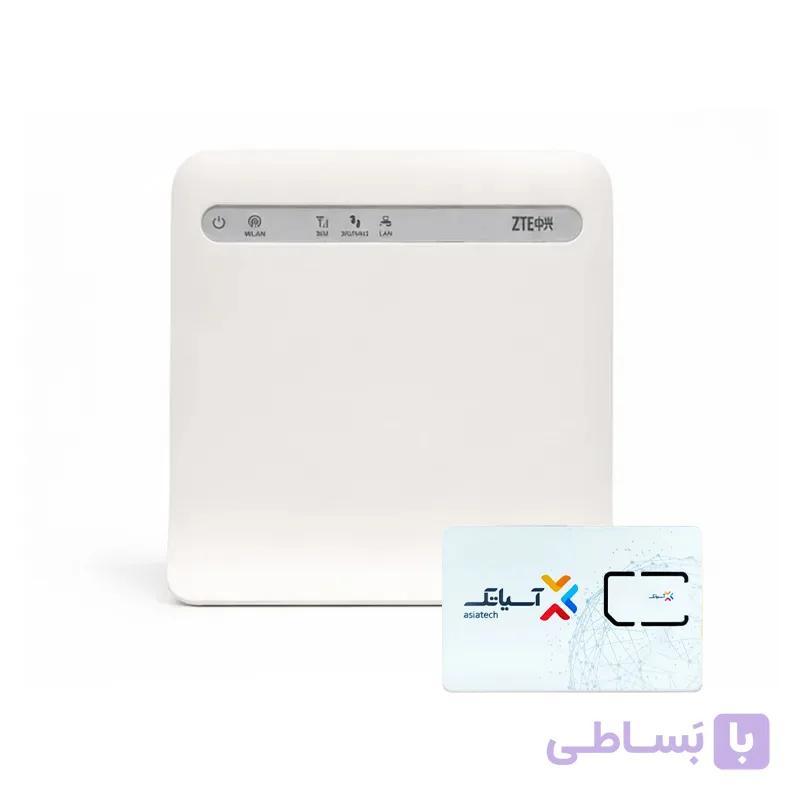 مودم روتر 4G/LTE زد تی ای مدل ZTE-MF253S به همراه سیم کارت آسیاتک 30 گیگ سه ماهه — تصویر 1