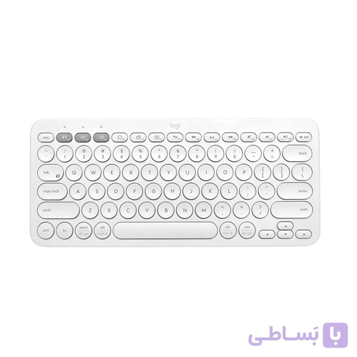 کیبورد بی سیم لاجیتک مدل White Logitech K380 — تصویر 1