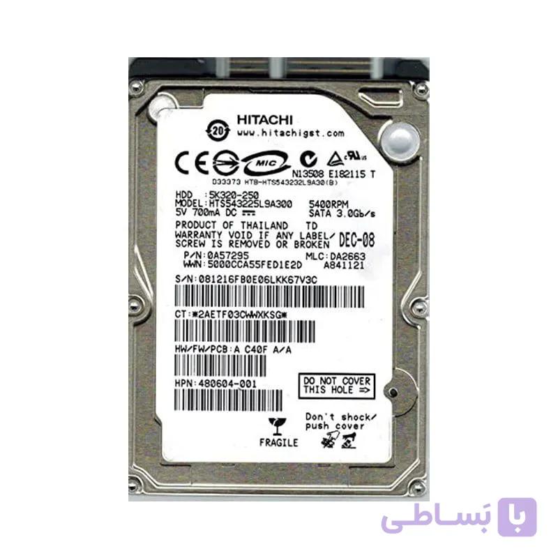 هارد دیسک لپ تاپ هیتاچی مدل HTS543225L9A300 ظرفیت 250 گیگابایت
