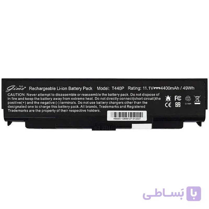 باتری لپ تاپ لنوو ThinkPad X240-X260-T450-6Cell Gimo Plus مشکی-49 وات ساعت — تصویر 1