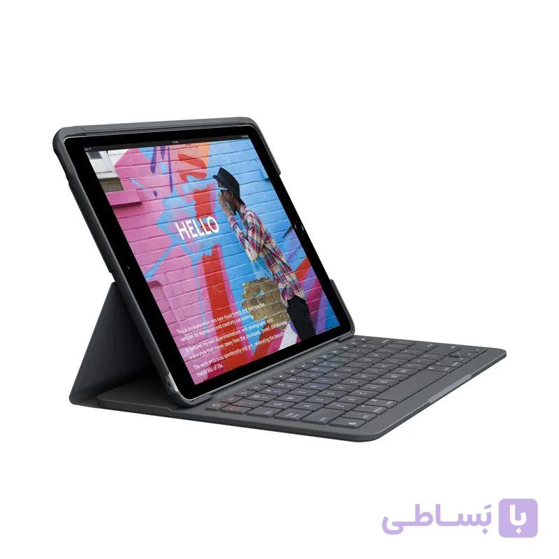 کیبورد کاور بی‌سیم لاجیتک مدل Logitech Slim Folio مخصوص آیپد 7-8-9 — تصویر 1