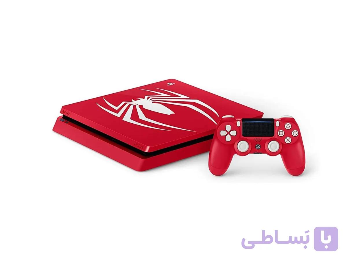 کنسول بازی کپی خور سونی مدل PlayStation 4 Slim Limited Edition Console Marvel’s Spider-Man Bundle ظرفیت 1 ترابایت – استوک — تصویر 1
