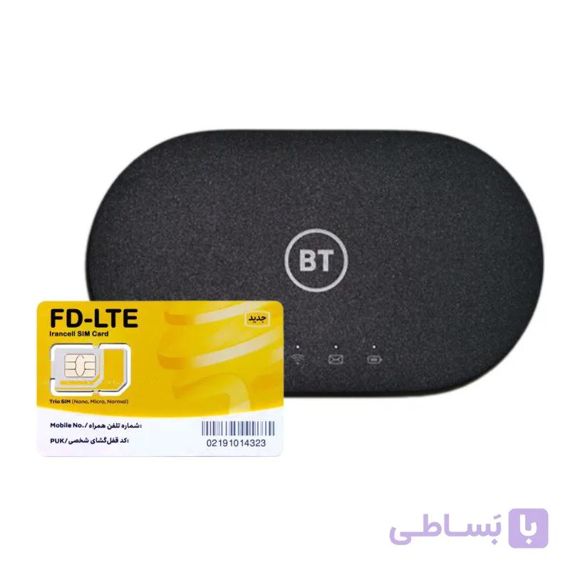 مودم 4.5G قابل حمل آلکاتل مدل BT71 به همراه سیم کارت تک نت با بسته 90 گیگ سه ماهه — تصویر 1