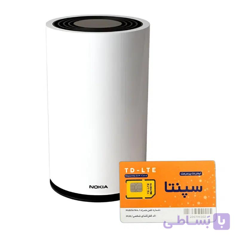 مودم 4G/TD-LTE نوکیا مدل Nokia FastMile 4G Gateway 1 به همراه سیم کارت سپنتا با بسته 25 گیگ یکماهه — تصویر 1