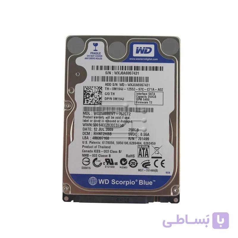 هارد دیسک لپ تاپ WD مدل WD2500BEVT ظرفیت 250 گیگابایت — تصویر 1