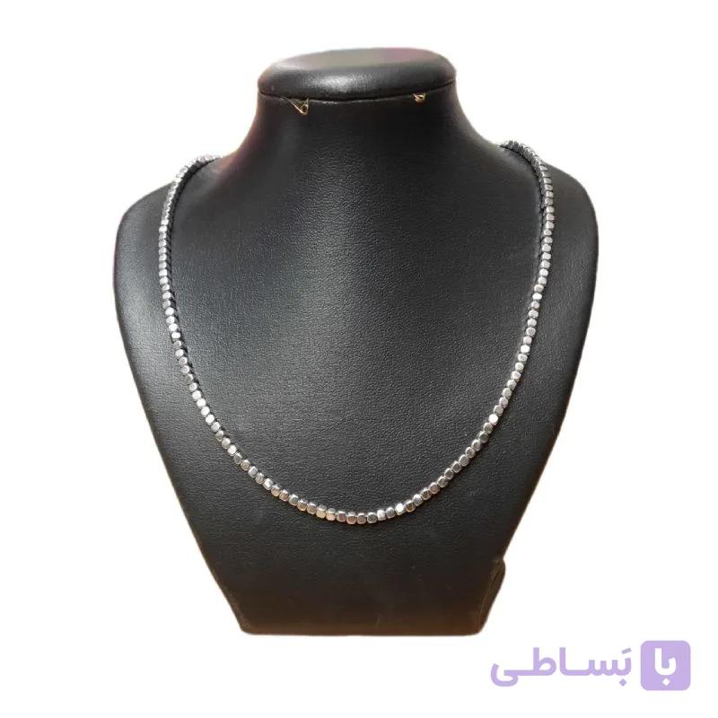 گردنبند سنگ طبیعی حدید مدل آریو — تصویر 1
