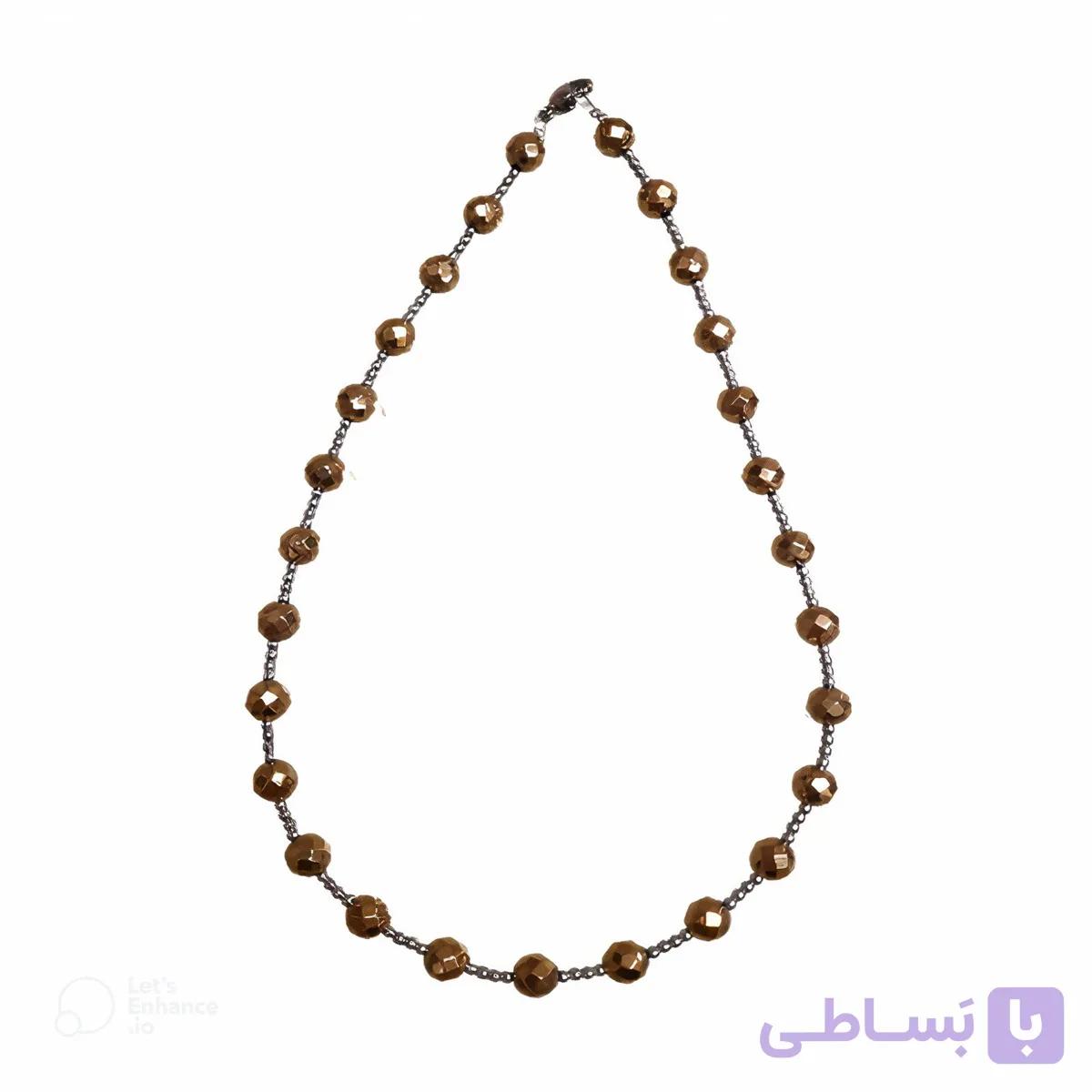 گردنبند سنگ طبیعی حدید مدل الیزابت کد 110 — تصویر 1