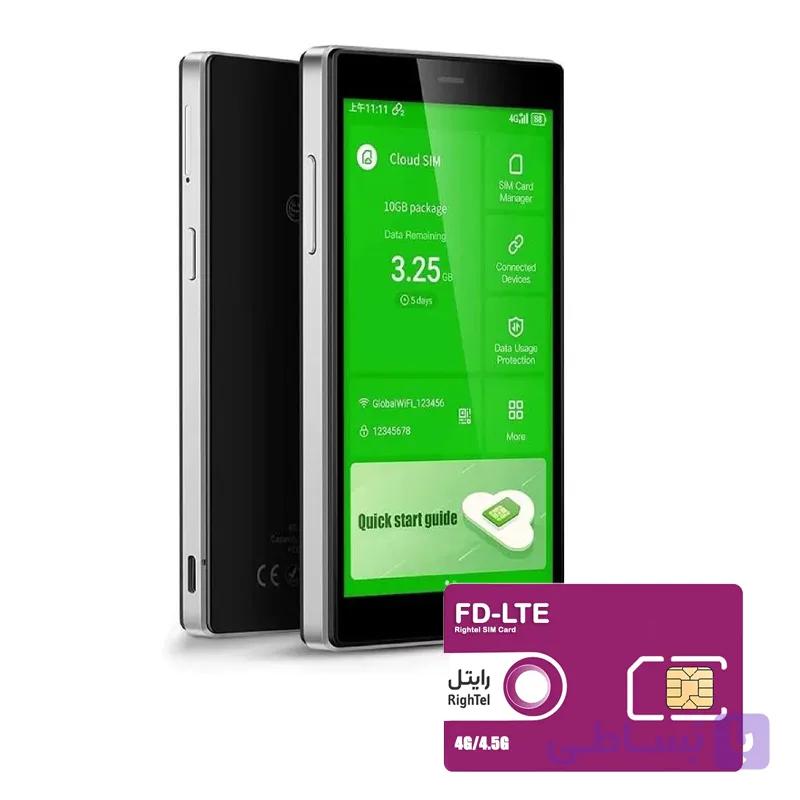 مودم 2G/3G/4G قابل حمل Cloud Air مدل Air-WiFi Data Terminal به همراه سیم کارت رایتل 6 گیگ دو ماهه — تصویر 1