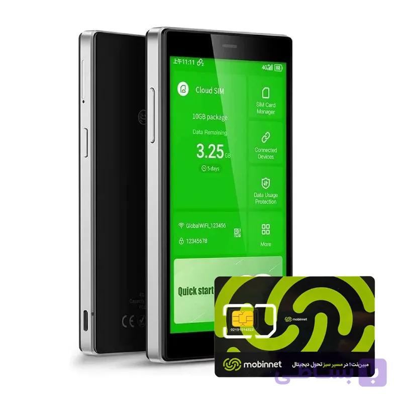 مودم 2G/3G/4G قابل حمل Cloud Air مدل Air-WiFi Data Terminal به همراه سیم کارت 360 درجه مبین نت با بسته 200 گیگ یک ساله — تصویر 1