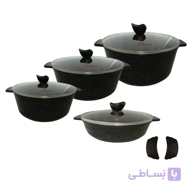 سرویس قابلمه 21 پارچه تیتانیوم پیلو مدل هپی Pilau — تصویر 1