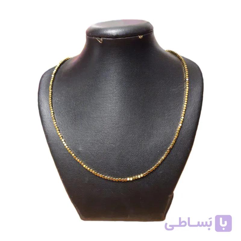 گردنبند سنگ طبیعی حدید مدل ساتیا — تصویر 1