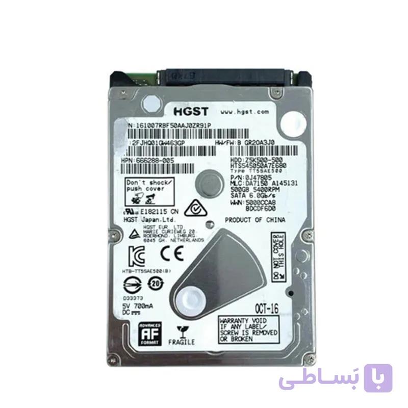 هارد دیسک لپ تاپ اچ جی اس تی مدل HGST HTS545050A7E680 ظرفیت 500 گیگابایت — تصویر 1