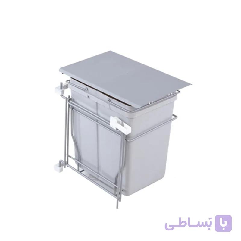 سطل زباله تک مخزنه متوسط درب باز شو (23 لیتری) آدلان مدل A817 — تصویر 1