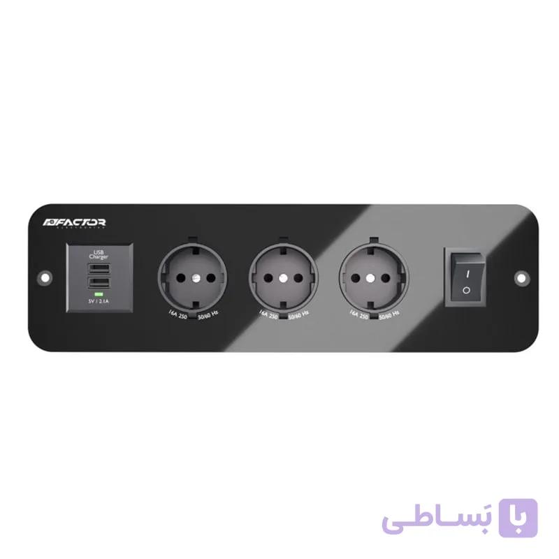 پریز سه سوکته برق توکار فکتور مدل Factor FPO3 — تصویر 1