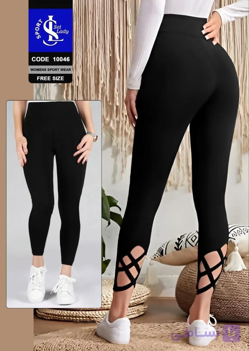 لگ ورزشی پشت ضربدری رنگ مشکی