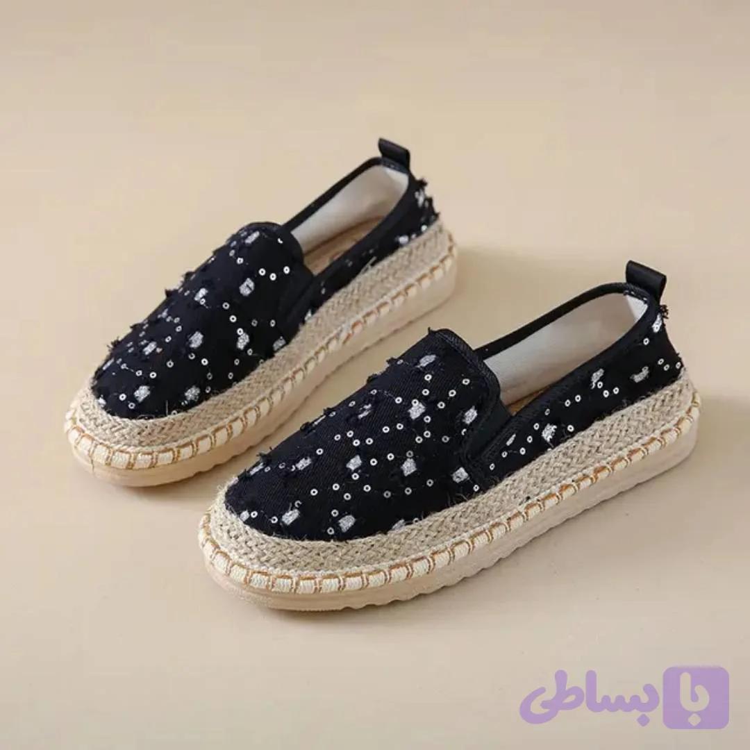 کفش زنانه راحتی اسپادریل وارداتی مدل کنفی کد 09