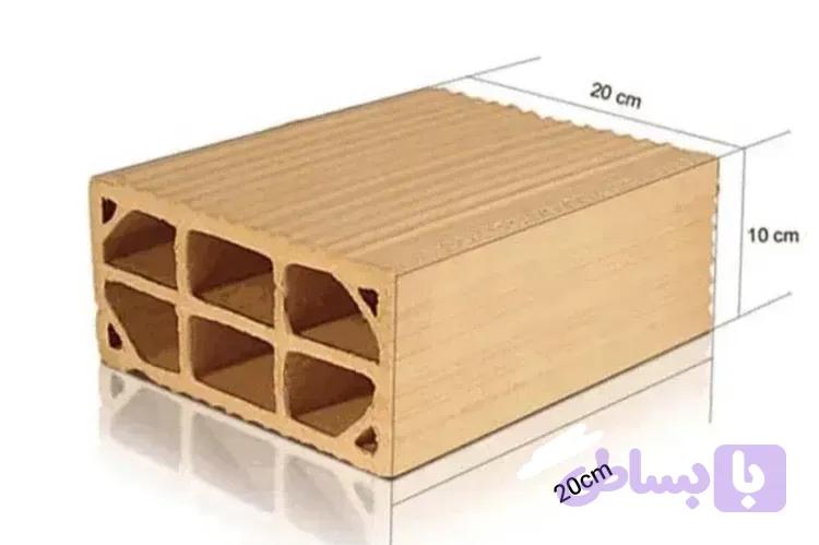 آجرسوراخ دار_سفالی تیغه کشی(2*3سوخدار)Perforated brick_clay blade (2*3 holes)