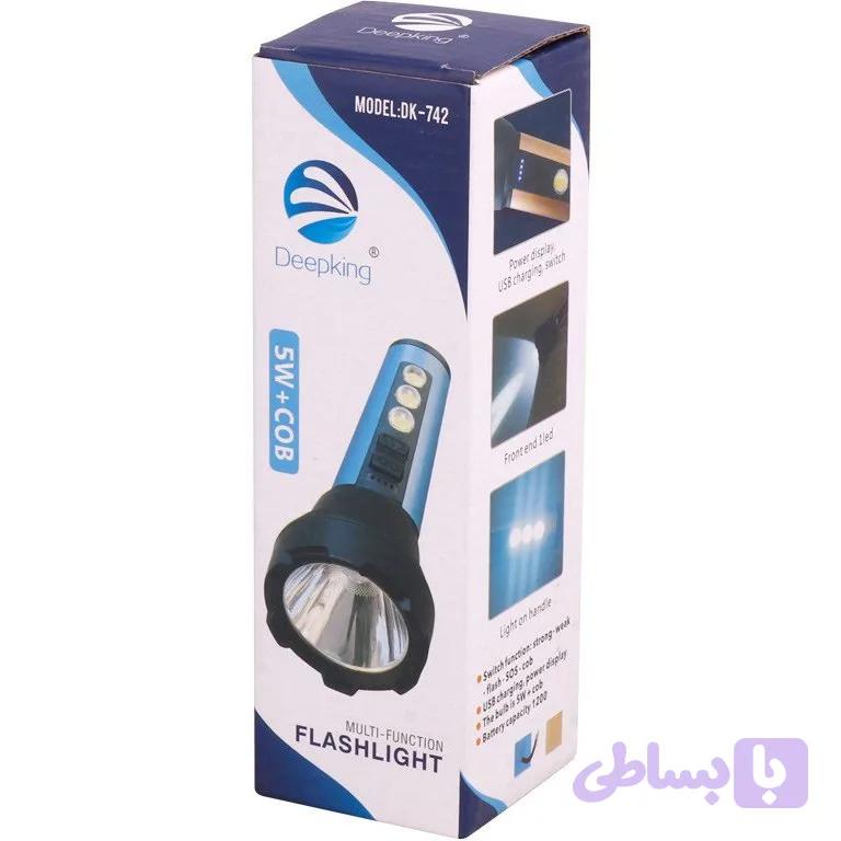 چراغ قوه شارژی دیپ کینگ مدل DK-742 — تصویر 1