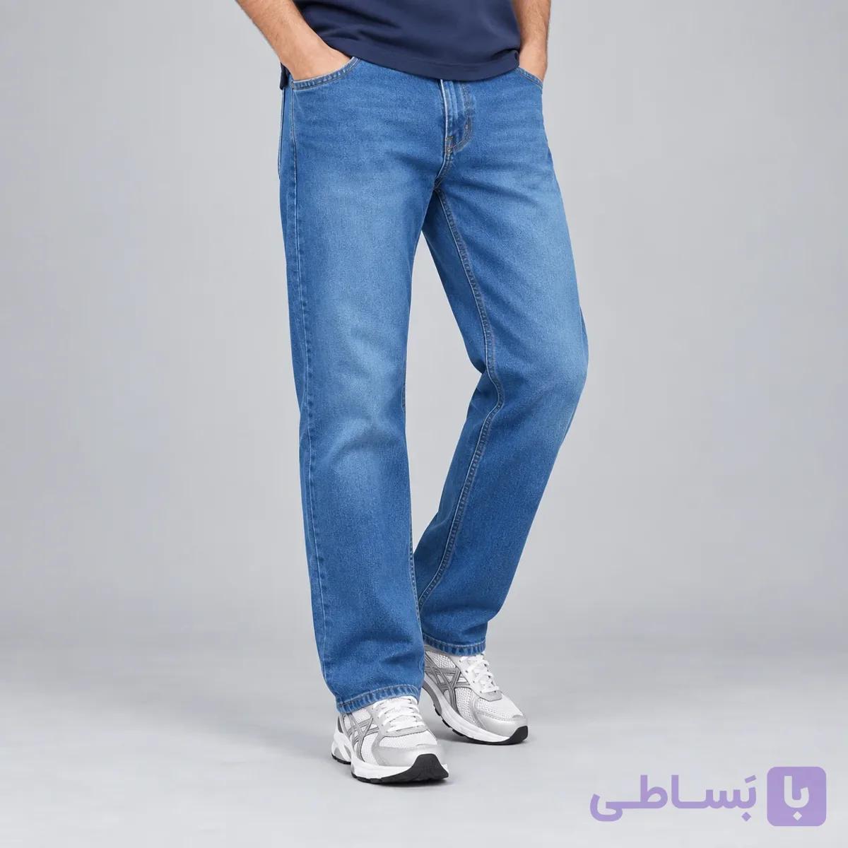 شلوار جین راسته مردانه آبی طوسی برند اورجینال لهستان Reserved- کد۰۳ — تصویر 1
