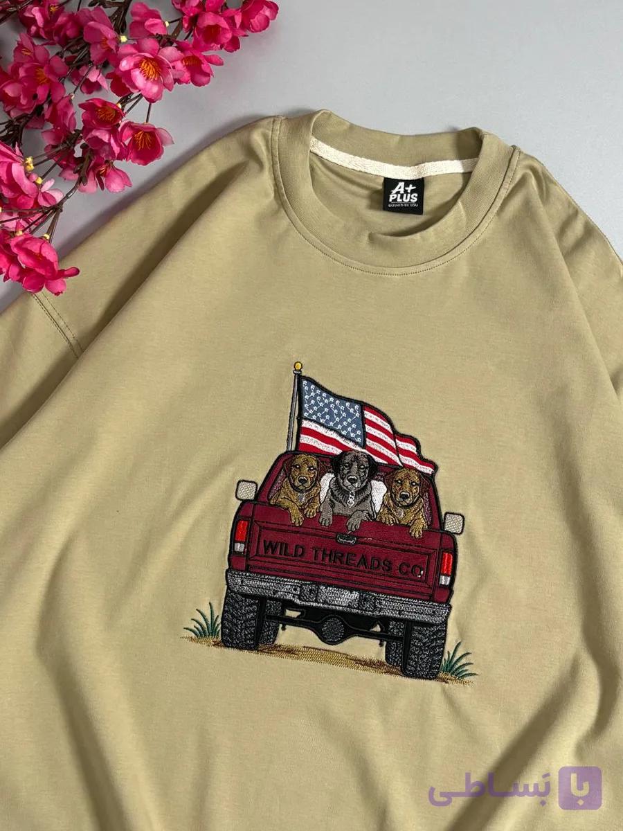 تیشرت گلدوزی شده USA — تصویر 1