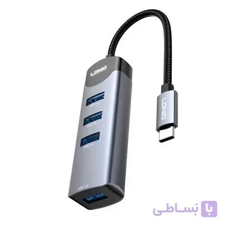 هاب 4 پورت تایپ سی الدینیو LDNIO DS-134C — تصویر 1
